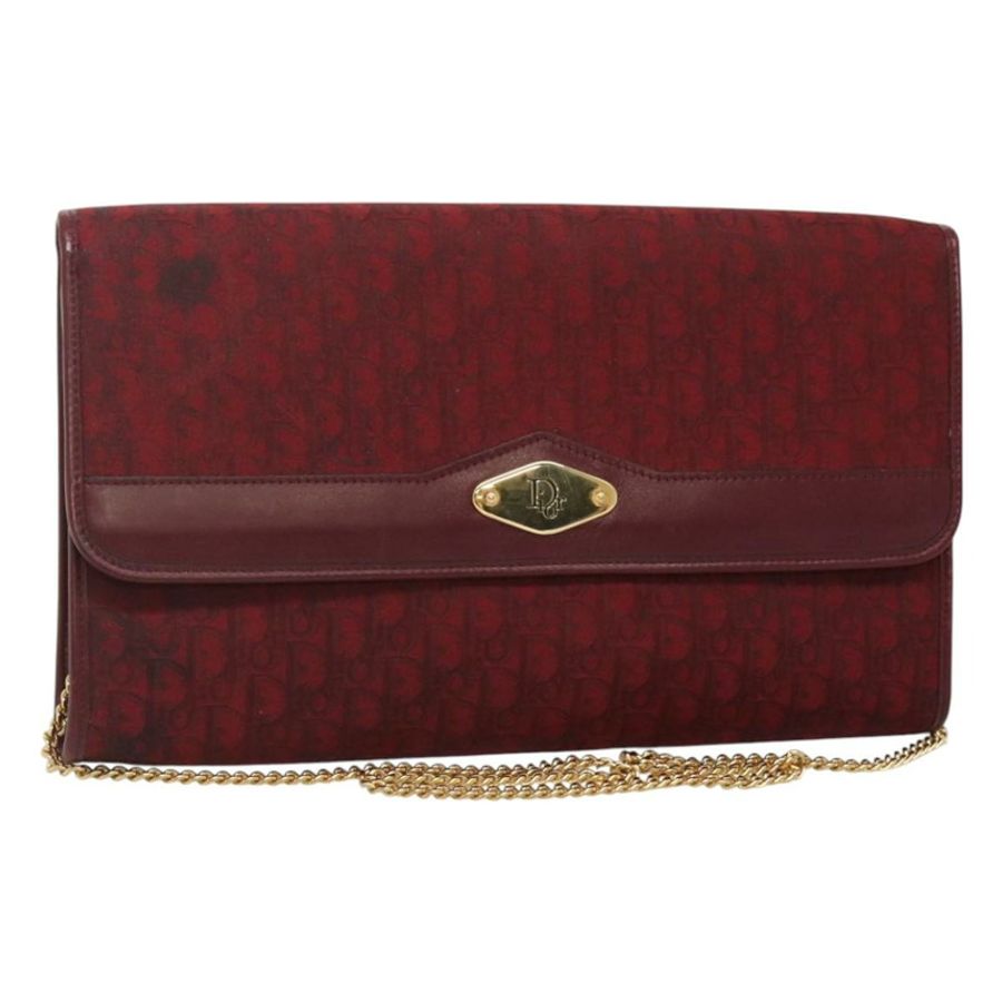 【日本直送】Christian Dior Trotter帆布鏈條單肩包 紅色金色 正品 116208-0