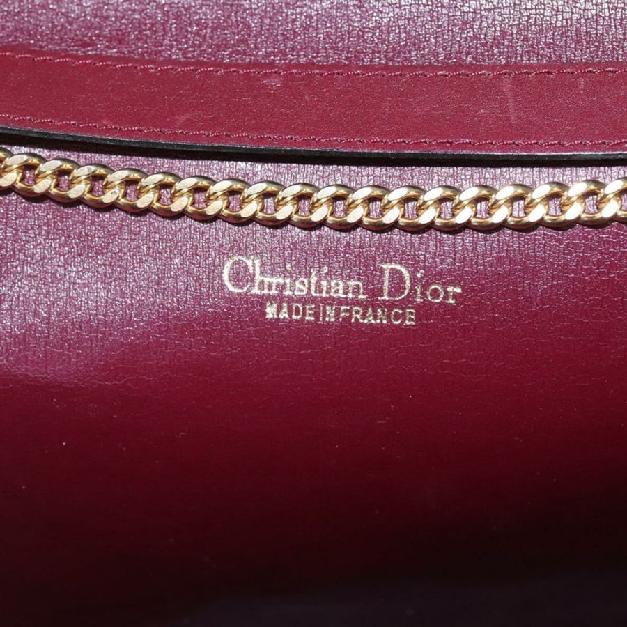 【日本直送】Christian Dior Trotter帆布鏈條單肩包 紅色金色 正品 116208-9