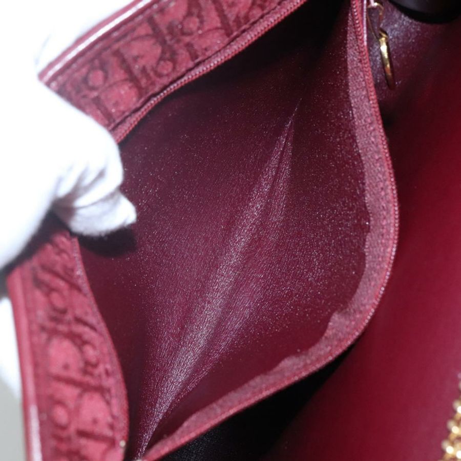 【日本直送】Christian Dior Trotter帆布鏈條單肩包 紅色金色 正品 116208-11