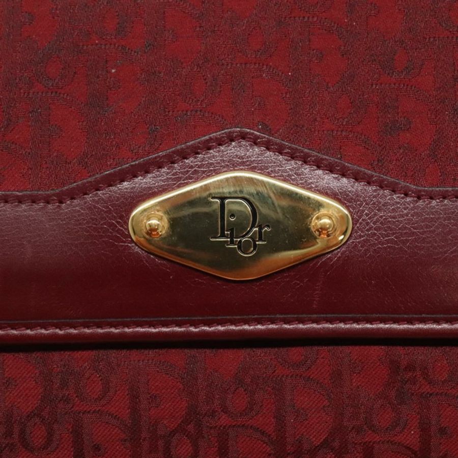 【日本直送】Christian Dior Trotter帆布鏈條單肩包 紅色金色 正品 116208-16
