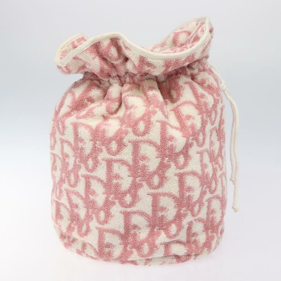 【日本直送】Christian Dior Pile Trotter 手提包 粉紅色 白色 正品 BD1288-4