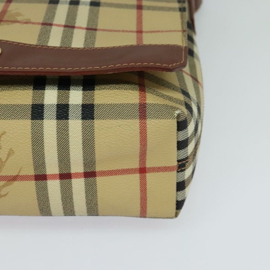 【日本直送】BURBERRY Nova 格紋肩背包 PVC 皮革 米色 正品 BD1450-13