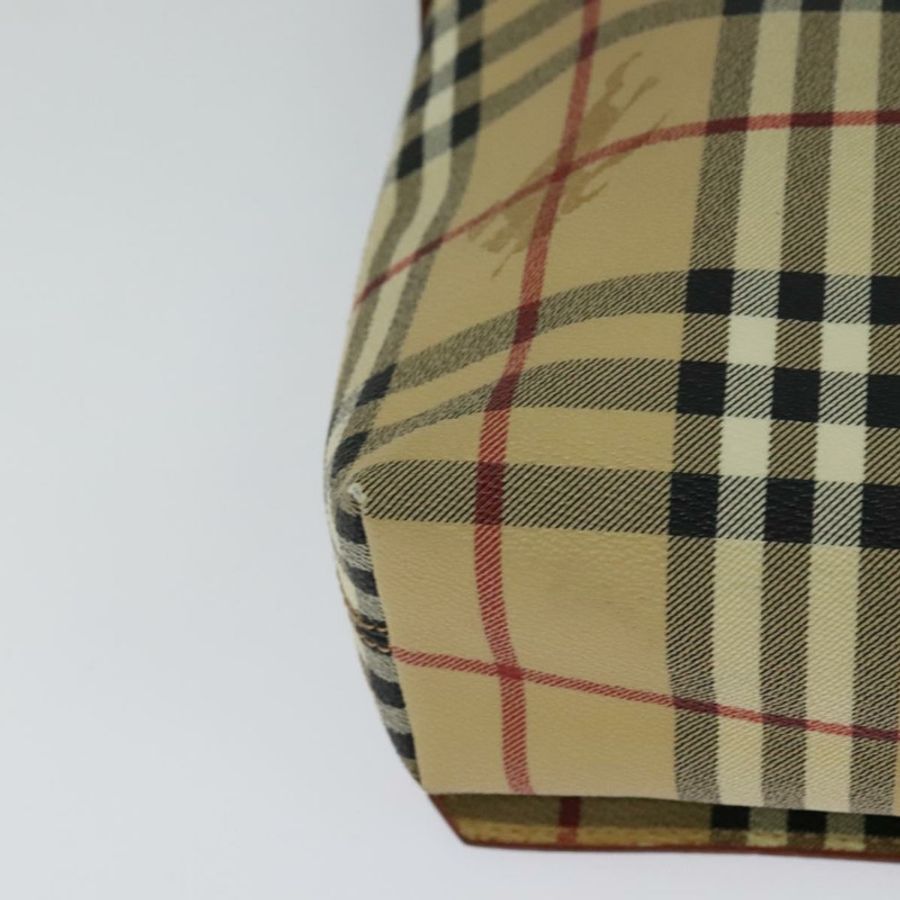 【日本直送】BURBERRY Nova 格紋肩背包 PVC 皮革 米色 正品 BD1450-14