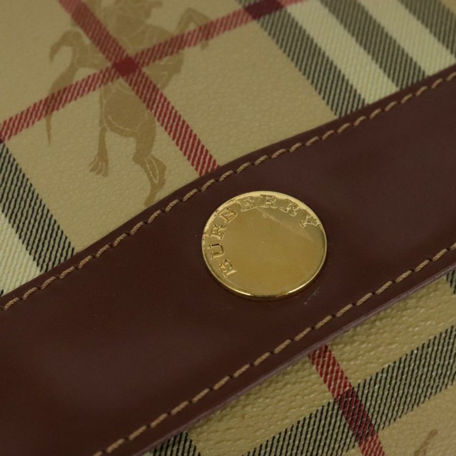 【日本直送】BURBERRY Nova 格紋肩背包 PVC 皮革 米色 正品 BD1450-16