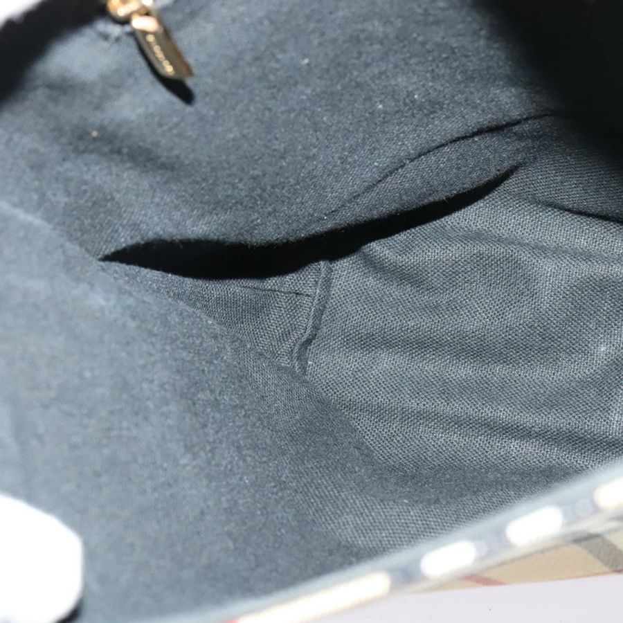 【日本直送】BURBERRY Nova 格紋肩背包 PVC 皮革 米色 正品 BD1450-19