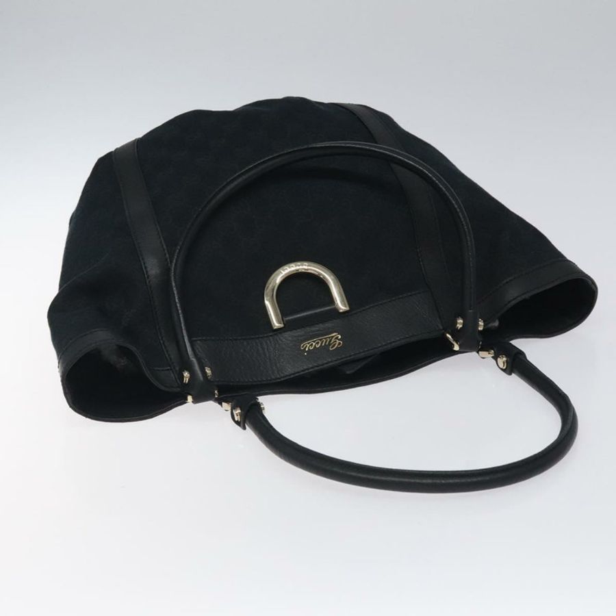 【日本直送】GUCCI GG帆布托特包 黑色金色 211982 正品 116603-5
