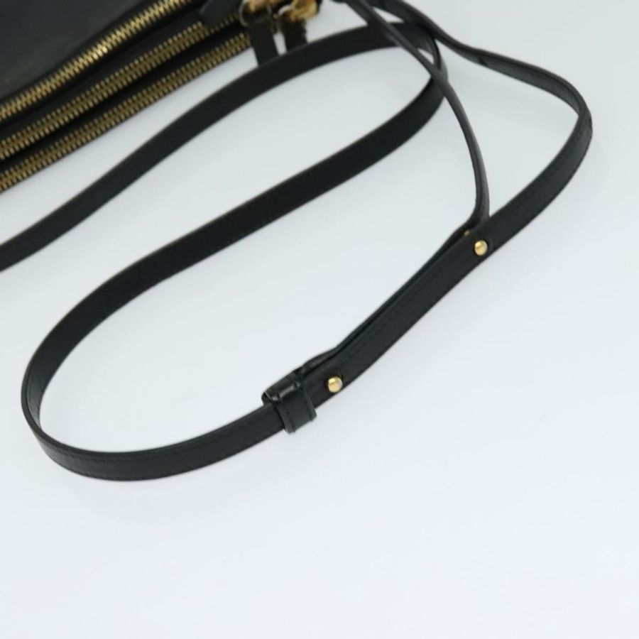 【日本直送】CELINE Trio 手提包 肩背包 皮革 黑色 金色 正品 ki5590-6
