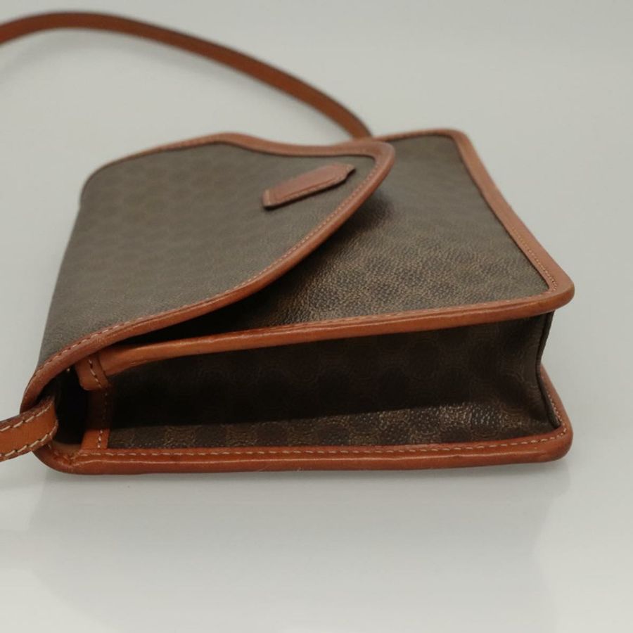 【日本直送】CELINE Macadam帆布肩背包 PVC皮革 棕色 金色 正品 ki5627-3