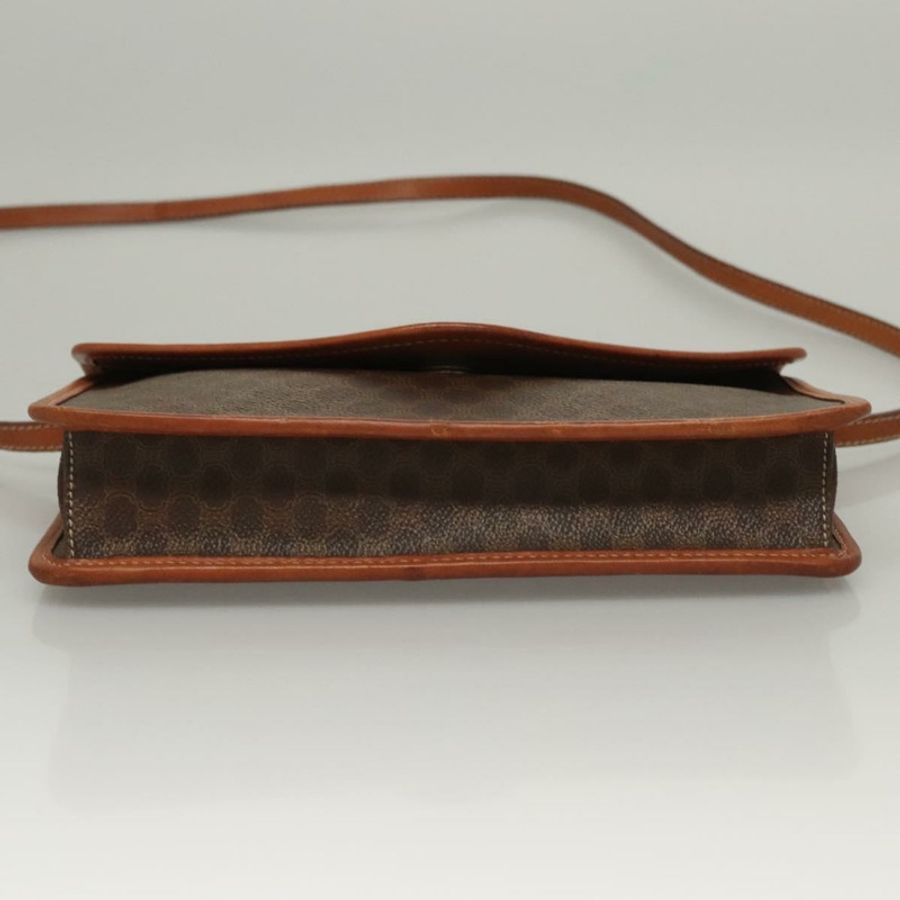 【日本直送】CELINE Macadam帆布肩背包 PVC皮革 棕色 金色 正品 ki5627-4