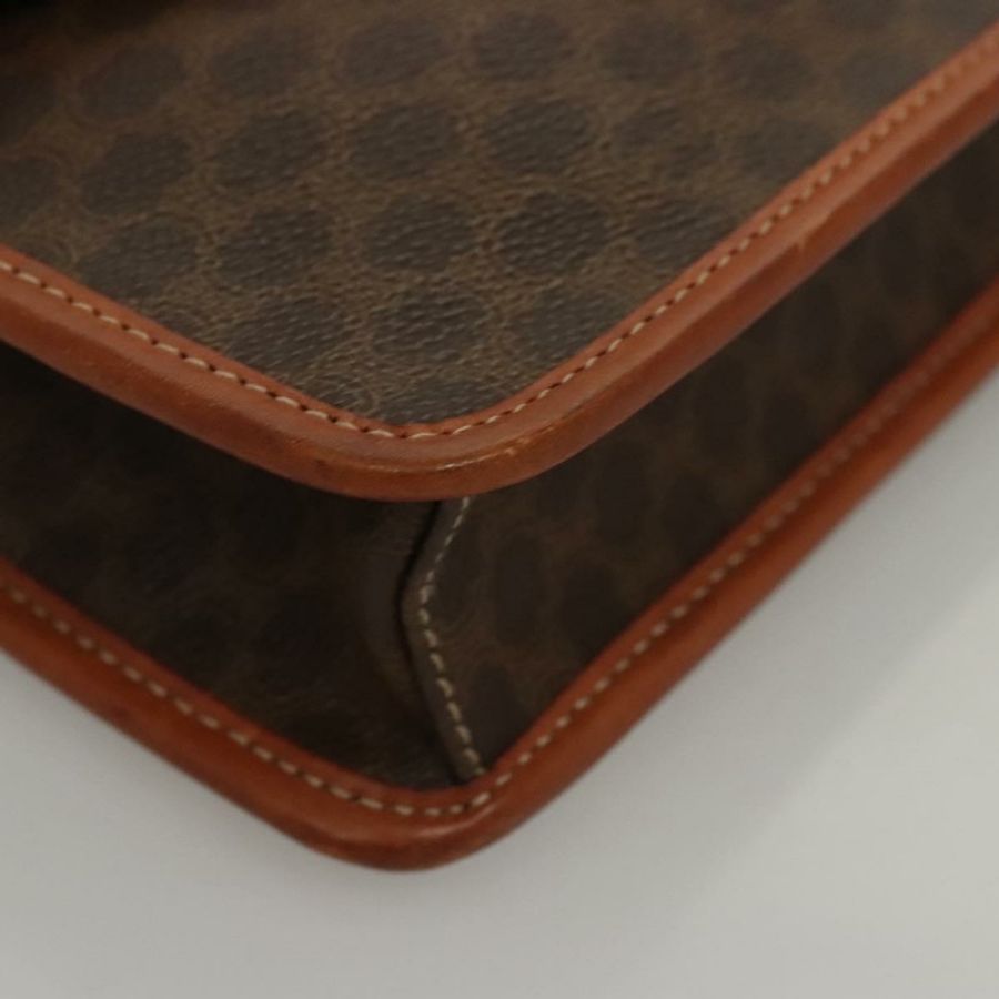 【日本直送】CELINE Macadam帆布肩背包 PVC皮革 棕色 金色 正品 ki5627-8
