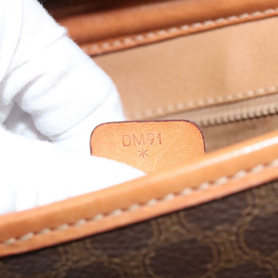 【日本直送】CELINE Macadam帆布肩背包 PVC皮革 棕色 金色 正品 ki5627-11