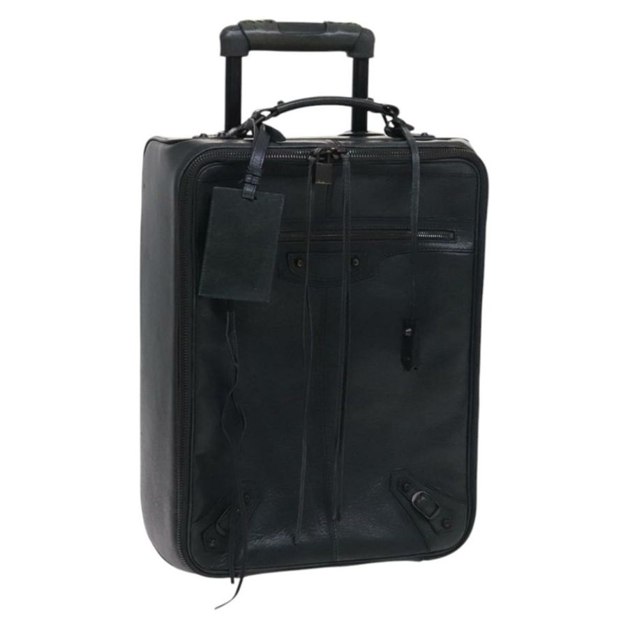 【日本直送】BALENCIAGA 卡其色真皮手提箱 Auth mr1172-0