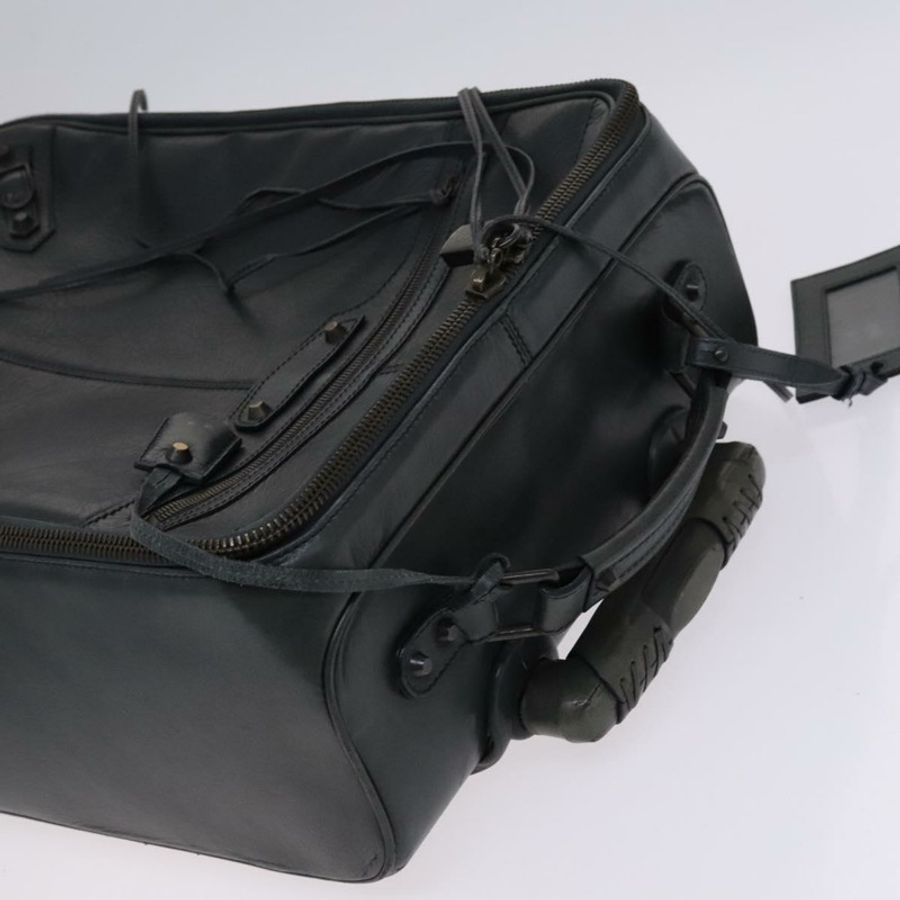 【日本直送】BALENCIAGA 卡其色真皮手提箱 Auth mr1172-5