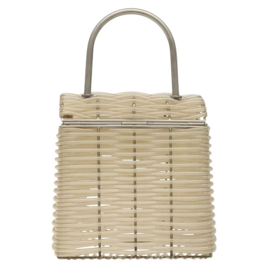【日本直送】Salvatore Ferragamo Gancini 手提包 透明銀色乙烯基材質 正品 BD1554-1