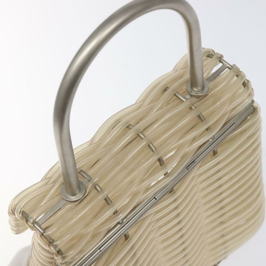 【日本直送】Salvatore Ferragamo Gancini 手提包 透明銀色乙烯基材質 正品 BD1554-5