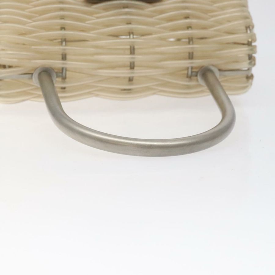 【日本直送】Salvatore Ferragamo Gancini 手提包 透明銀色乙烯基材質 正品 BD1554-6