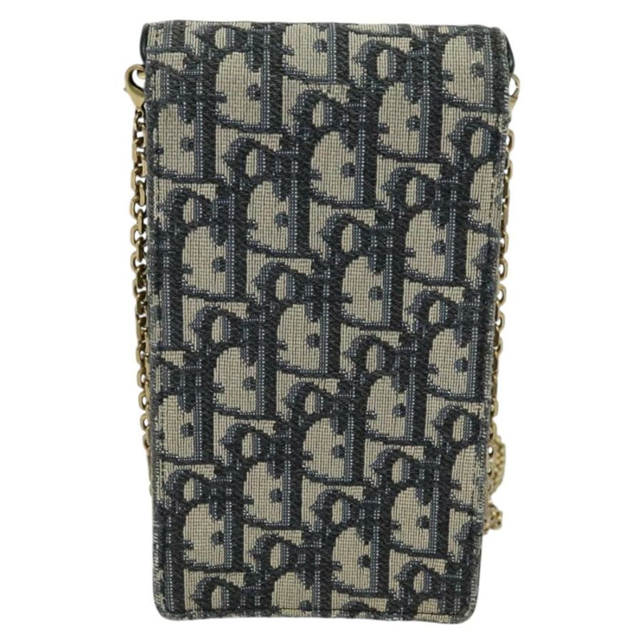 【日本直送】Christian Dior Oblique Chain Trotter帆布肩背包 海軍藍 正品 MX012-1
