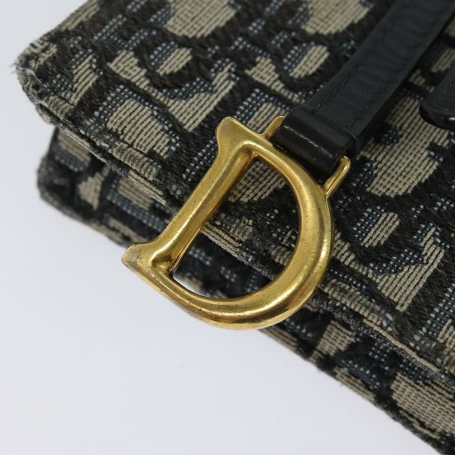 【日本直送】Christian Dior Oblique Chain Trotter帆布肩背包 海軍藍 正品 MX012-9
