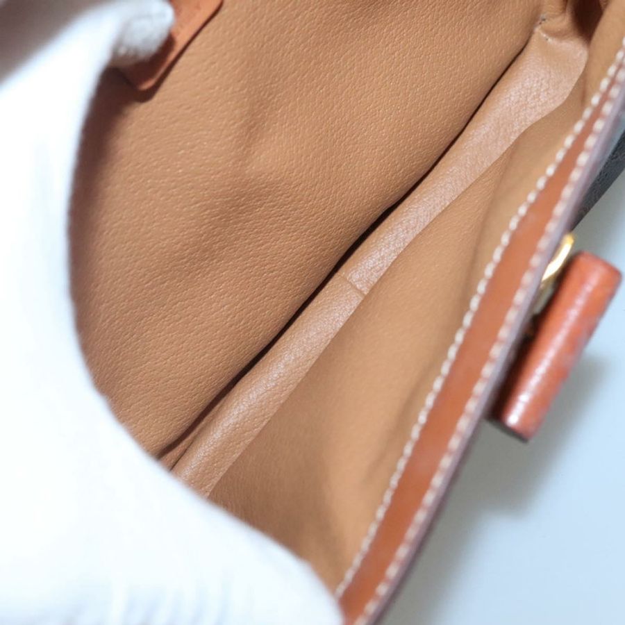 【日本直送】CELINE Macadam帆布手提包 PVC皮革 棕色 金色 正品 BD1780-9