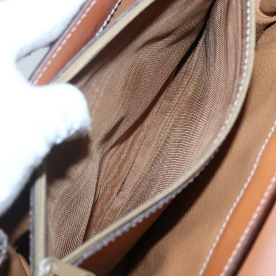 【日本直送】CELINE Macadam帆布手提包 PVC皮革 棕色 金色 正品 BD1780-10