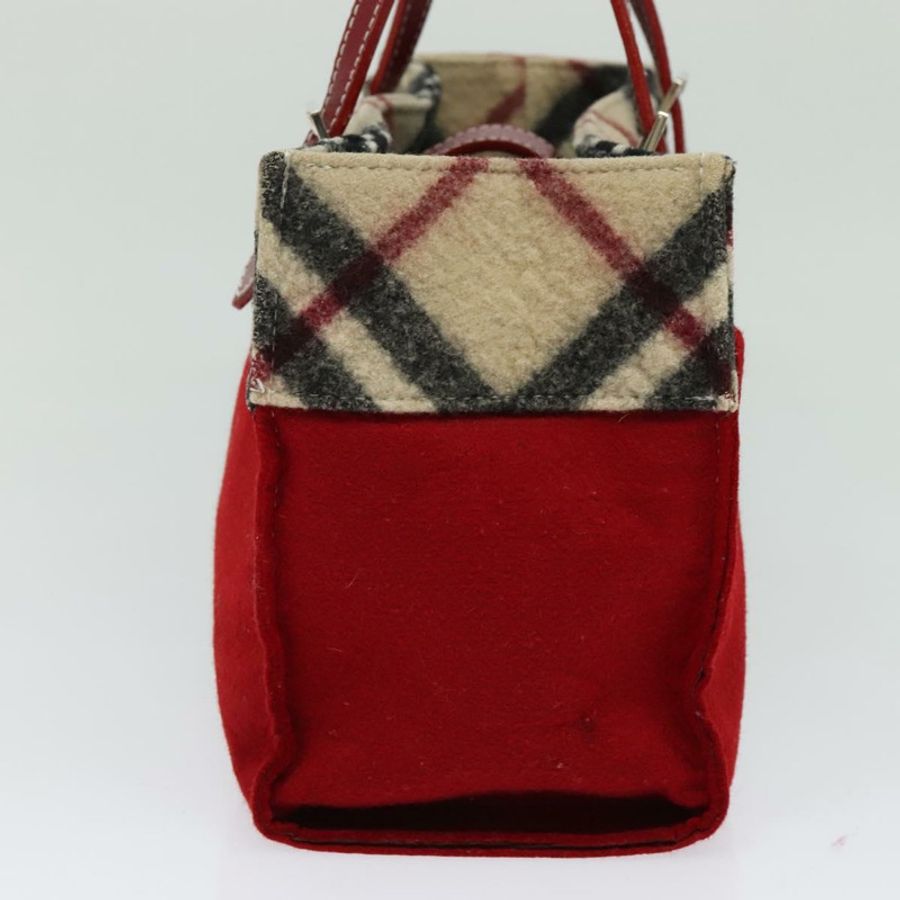 【日本直送】BURBERRY Nova Check Blue Label 手提包 羊毛 米色 正品 MX023-2