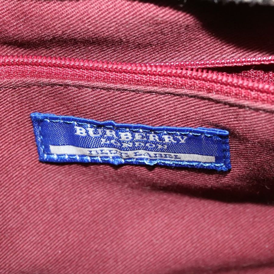 【日本直送】BURBERRY Nova Check Blue Label 手提包 羊毛 米色 正品 MX023-16