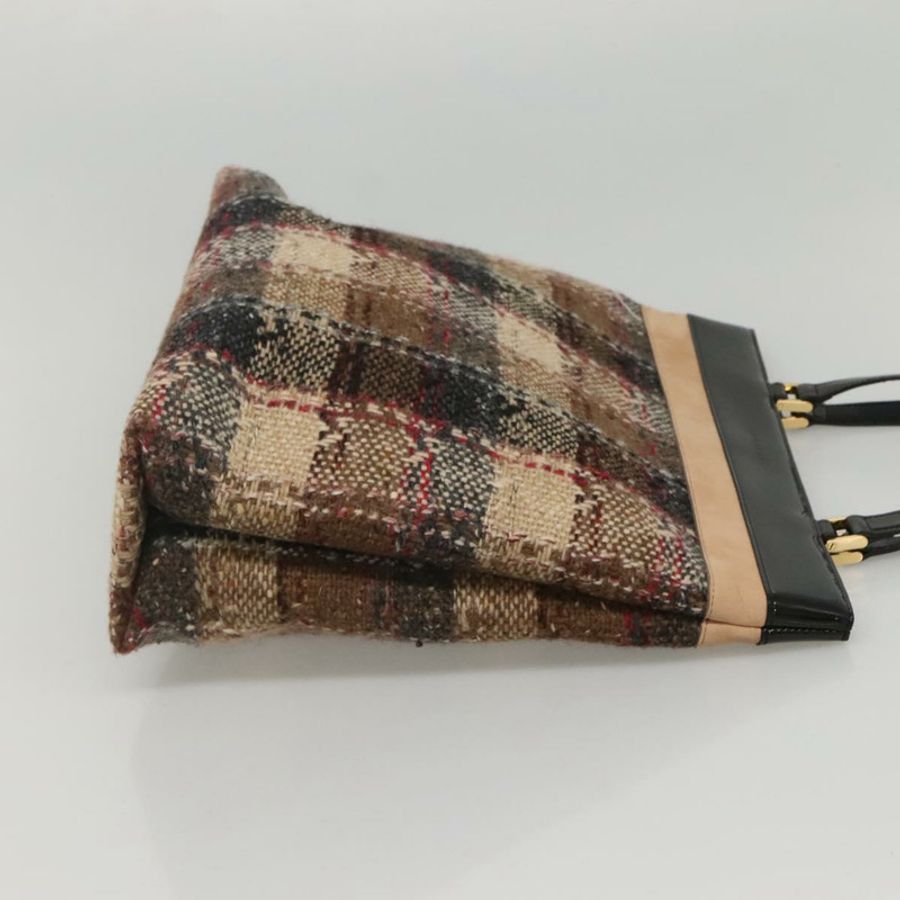 【日本直送】BURBERRY Nova 格紋托特包 羊毛 米色 黑色 金色 正品 BD1763-3