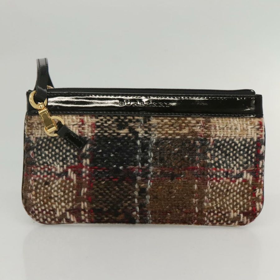 【日本直送】BURBERRY Nova 格紋托特包 羊毛 米色 黑色 金色 正品 BD1763-19