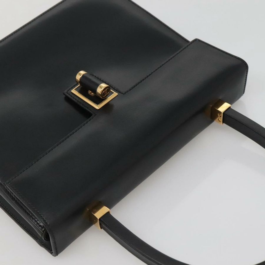 【日本直送】GUCCI 手提包 皮革 黑色 金色 000 46 0096 正品 ep8407-5