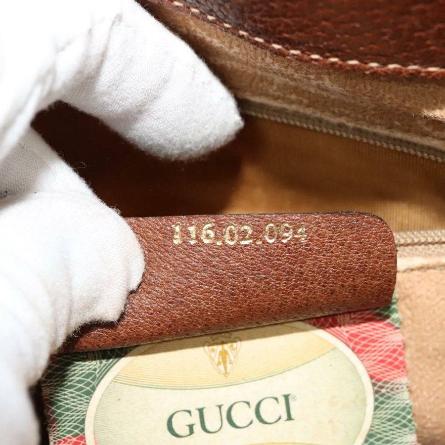 【日本直送】GUCCI 單肩包 PVC 棕色金色 正品 ep8569-11