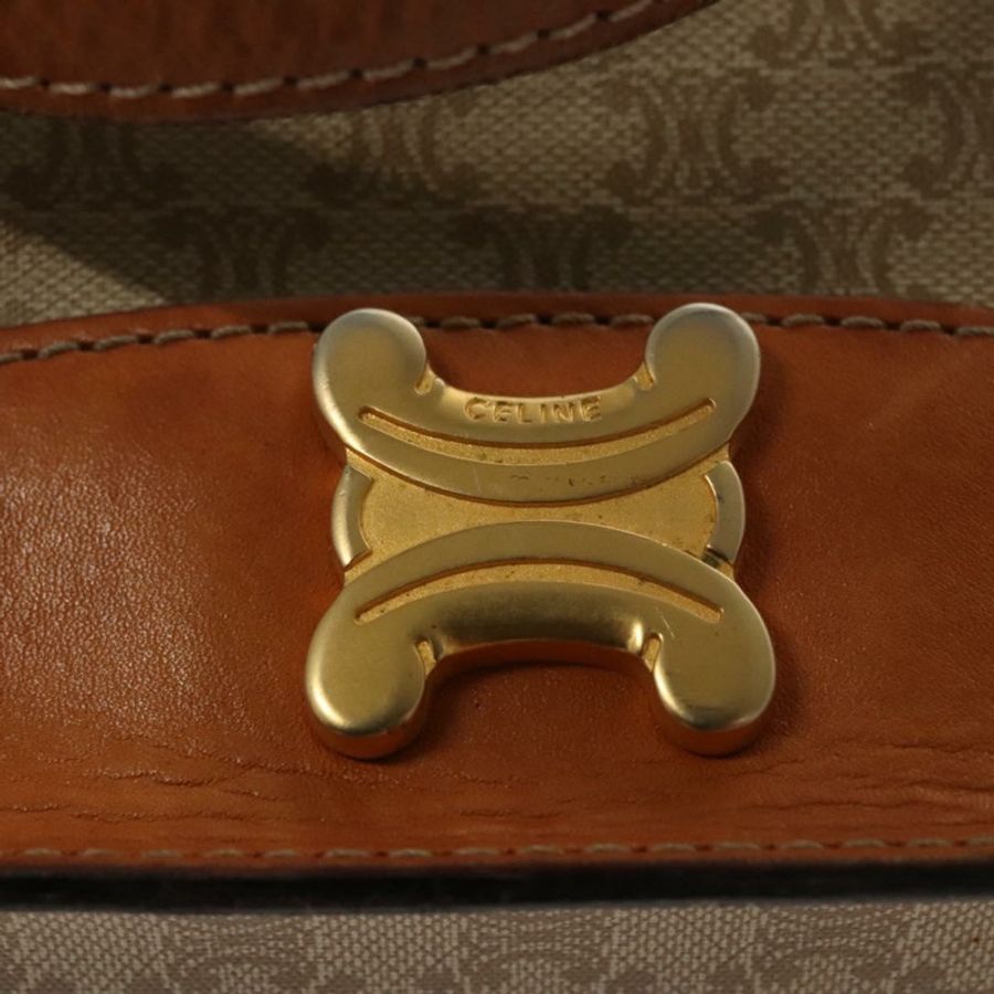 【日本直送】CELINE Macadam帆布托特包 米色 金色 正品 BD1818-8