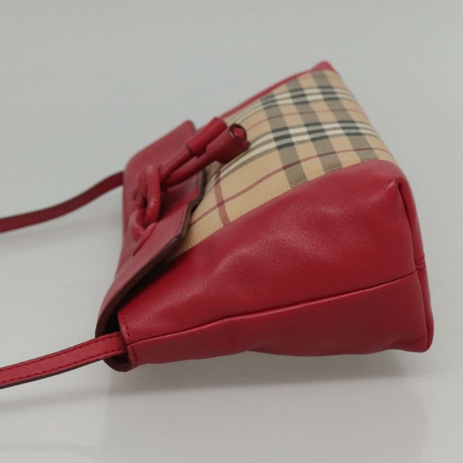 【日本直送】BURBERRY Nova 格紋肩背包 PVC 粉紅色 米色 金色 正品 KD447-3
