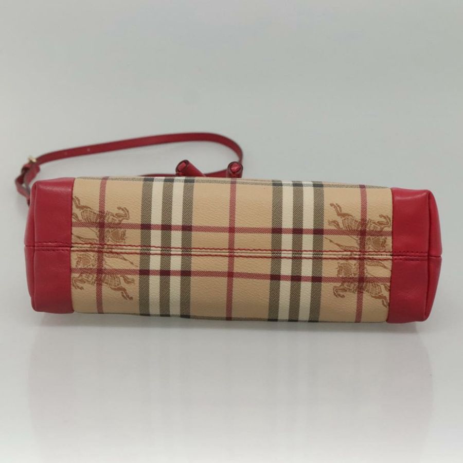 【日本直送】BURBERRY Nova 格紋肩背包 PVC 粉紅色 米色 金色 正品 KD447-4