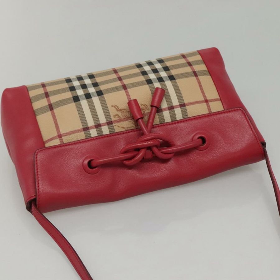 【日本直送】BURBERRY Nova 格紋肩背包 PVC 粉紅色 米色 金色 正品 KD447-5