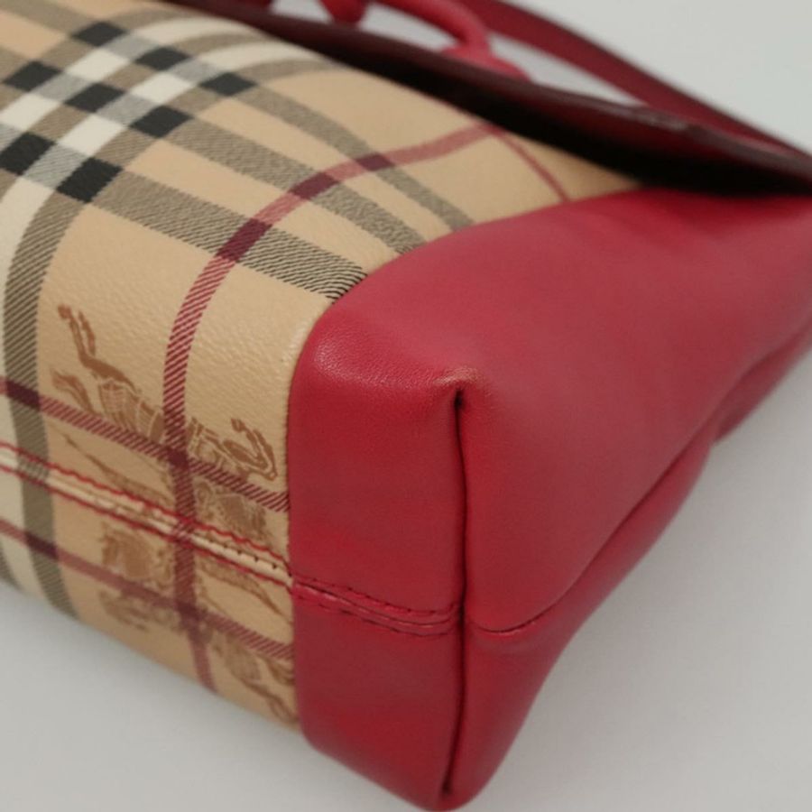 【日本直送】BURBERRY Nova 格紋肩背包 PVC 粉紅色 米色 金色 正品 KD447-8