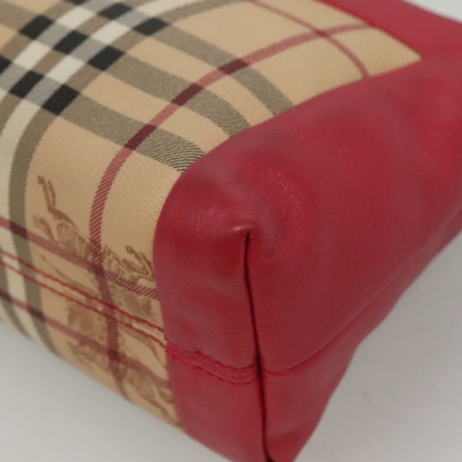 【日本直送】BURBERRY Nova 格紋肩背包 PVC 粉紅色 米色 金色 正品 KD447-14
