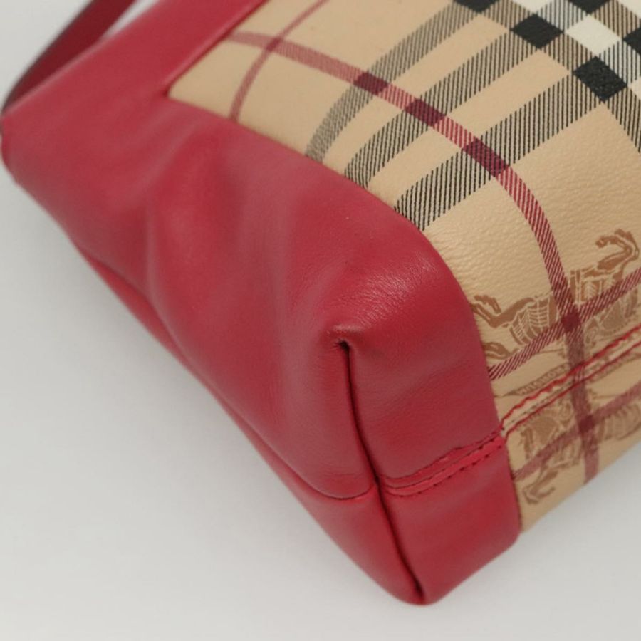 【日本直送】BURBERRY Nova 格紋肩背包 PVC 粉紅色 米色 金色 正品 KD447-15