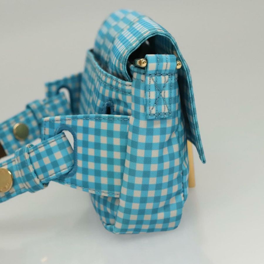 【日本直送】FENDI 腰包 尼龍 藍色 金色 Auth KD512-3