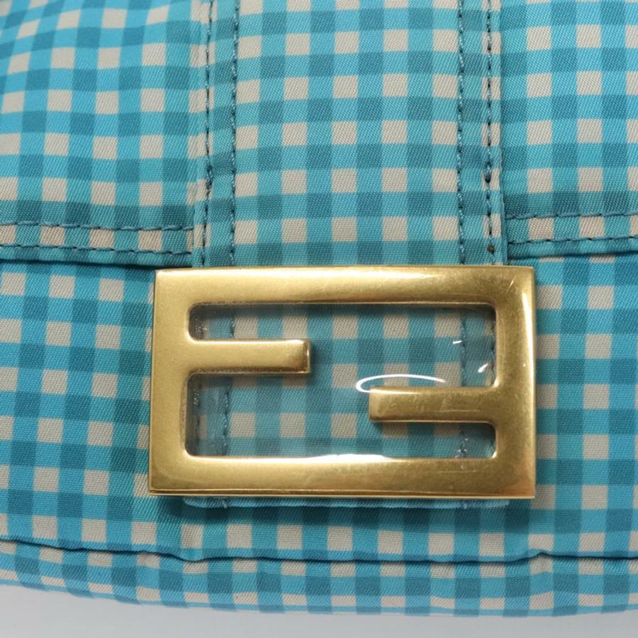 【日本直送】FENDI 腰包 尼龍 藍色 金色 Auth KD512-17
