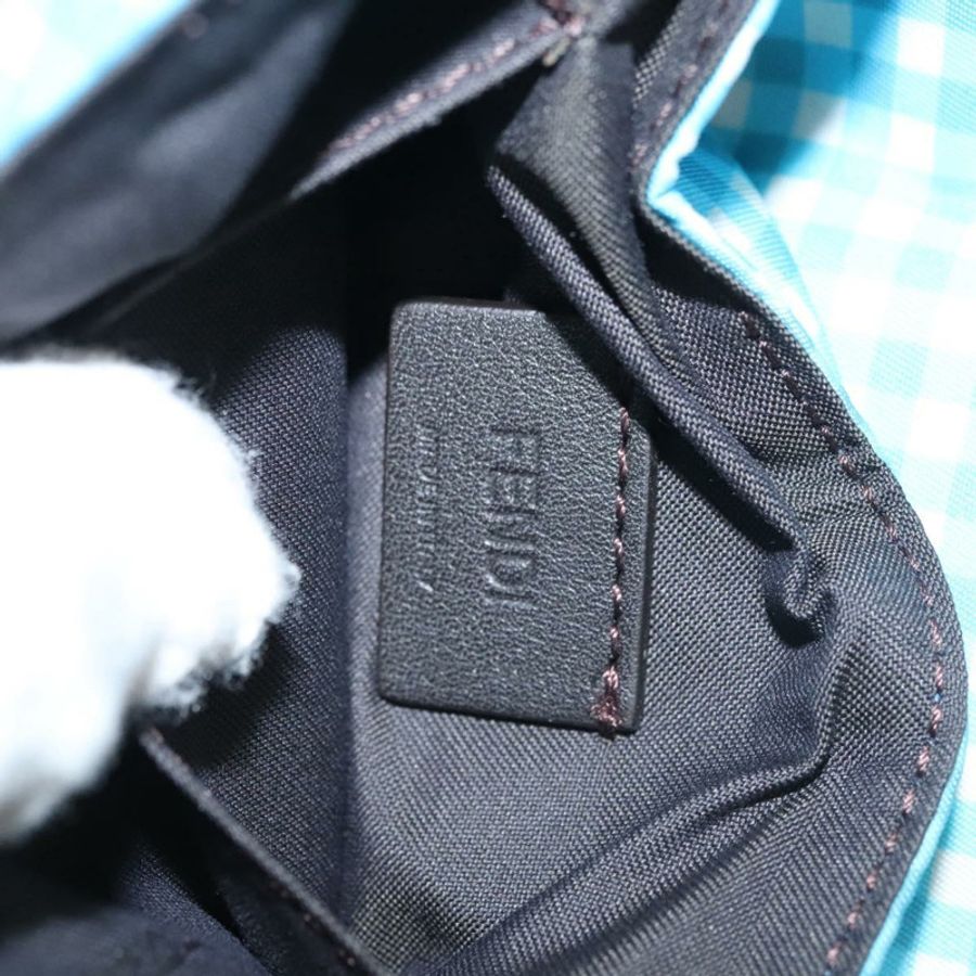 【日本直送】FENDI 腰包 尼龍 藍色 金色 Auth KD512-20