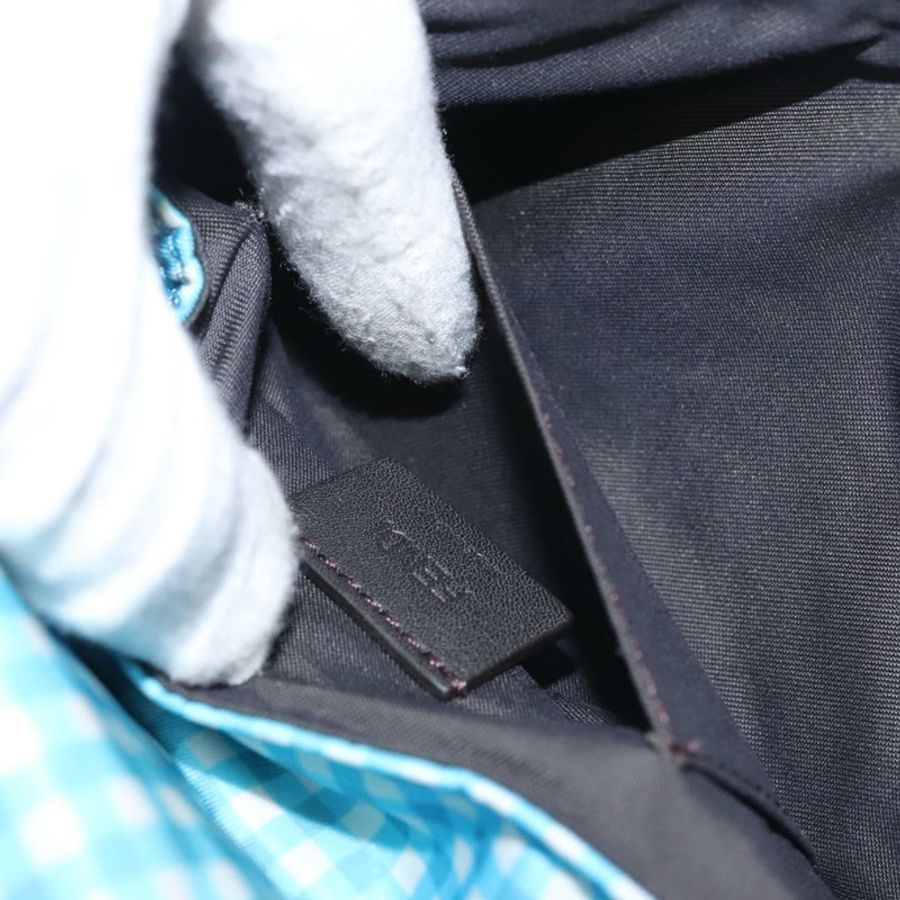 【日本直送】FENDI 腰包 尼龍 藍色 金色 Auth KD512-23