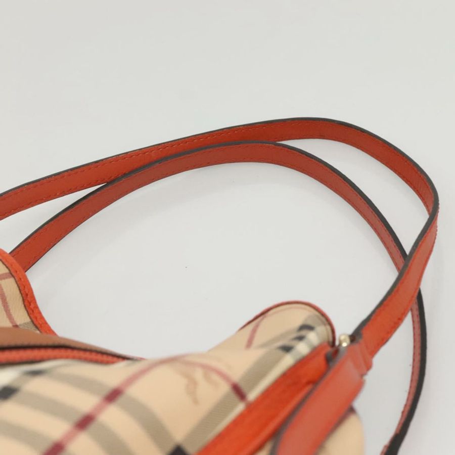 【日本直送】BURBERRY Nova 格紋手提包 PVC 皮革 米棕色 正品 117753-7