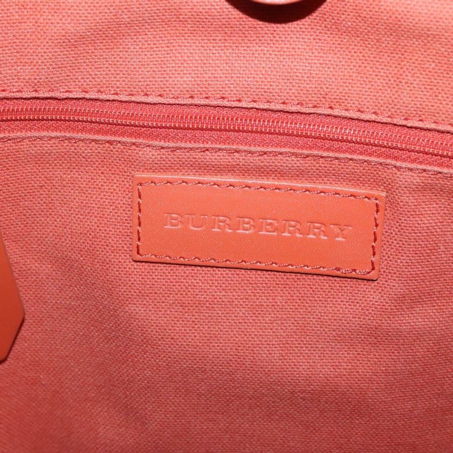 【日本直送】BURBERRY Nova 格紋手提包 PVC 皮革 米棕色 正品 117753-9