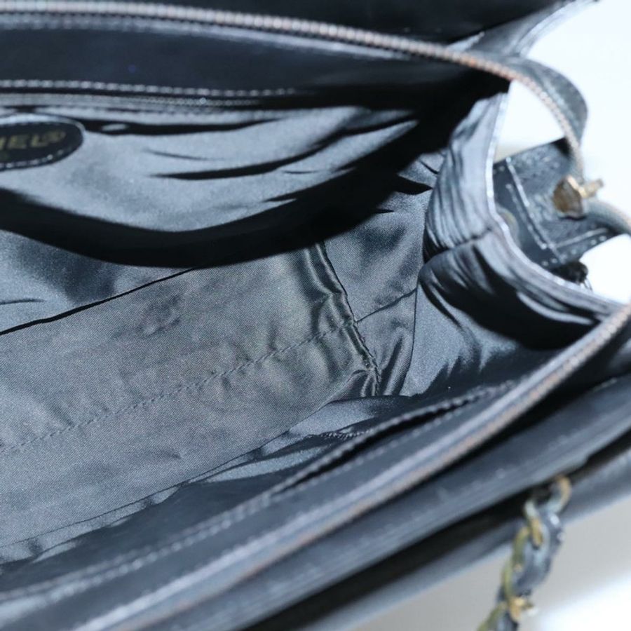 【日本直送】香奈兒黑色皮革鏈條手提包 CC Auth bs24390-20