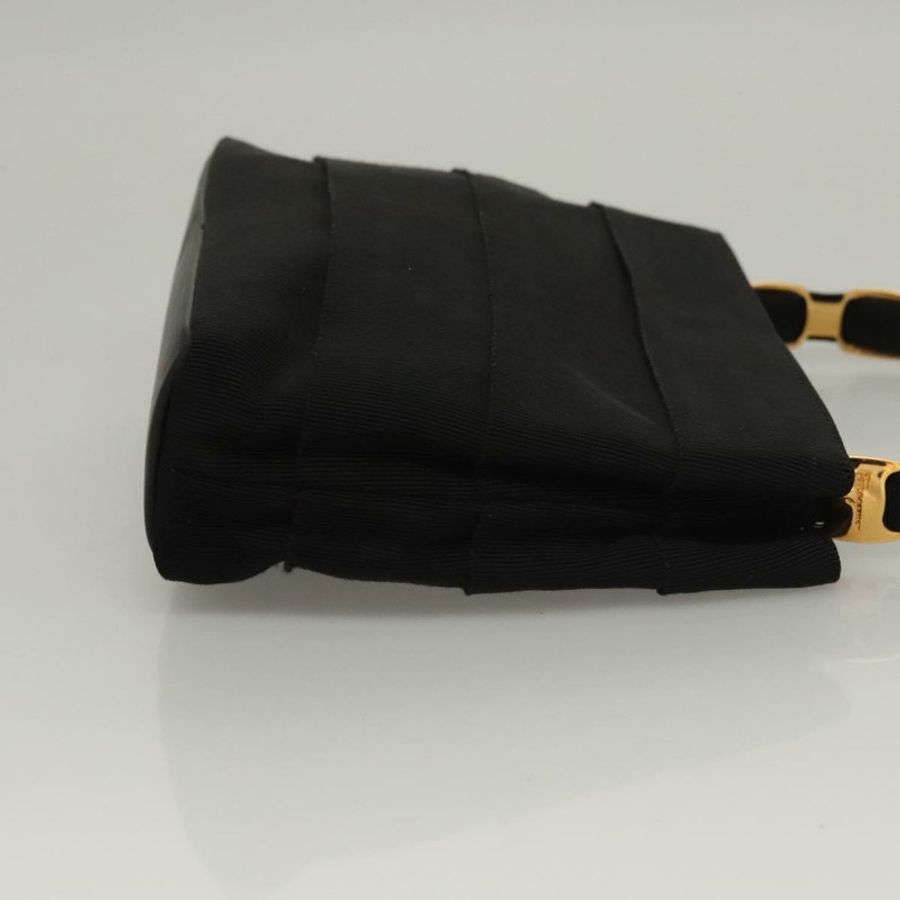 【日本直送】Salvatore Ferragamo Vala 手提包 帆布 黑色 正品 117491-2