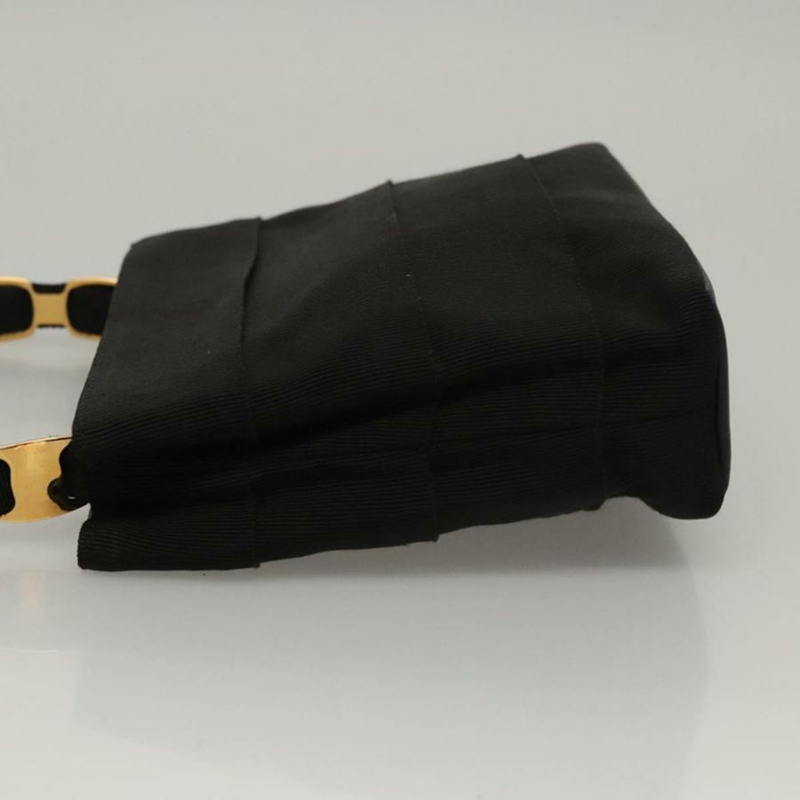 【日本直送】Salvatore Ferragamo Vala 手提包 帆布 黑色 正品 117491-3