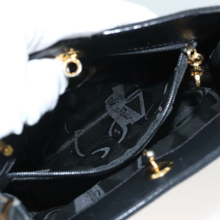 【日本直送】Salvatore Ferragamo Vala 手提包 帆布 黑色 正品 117491-10