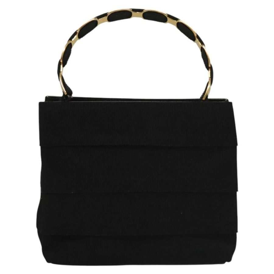 【日本直送】Salvatore Ferragamo Vala 手提包 帆布 黑色 正品 117491-12