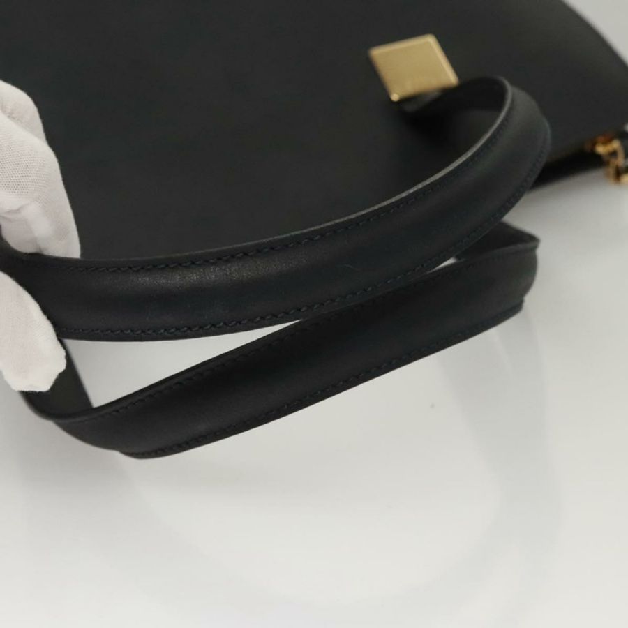 【日本直送】CELINE 手提包 皮革 海軍藍 金色 正品 117832-6