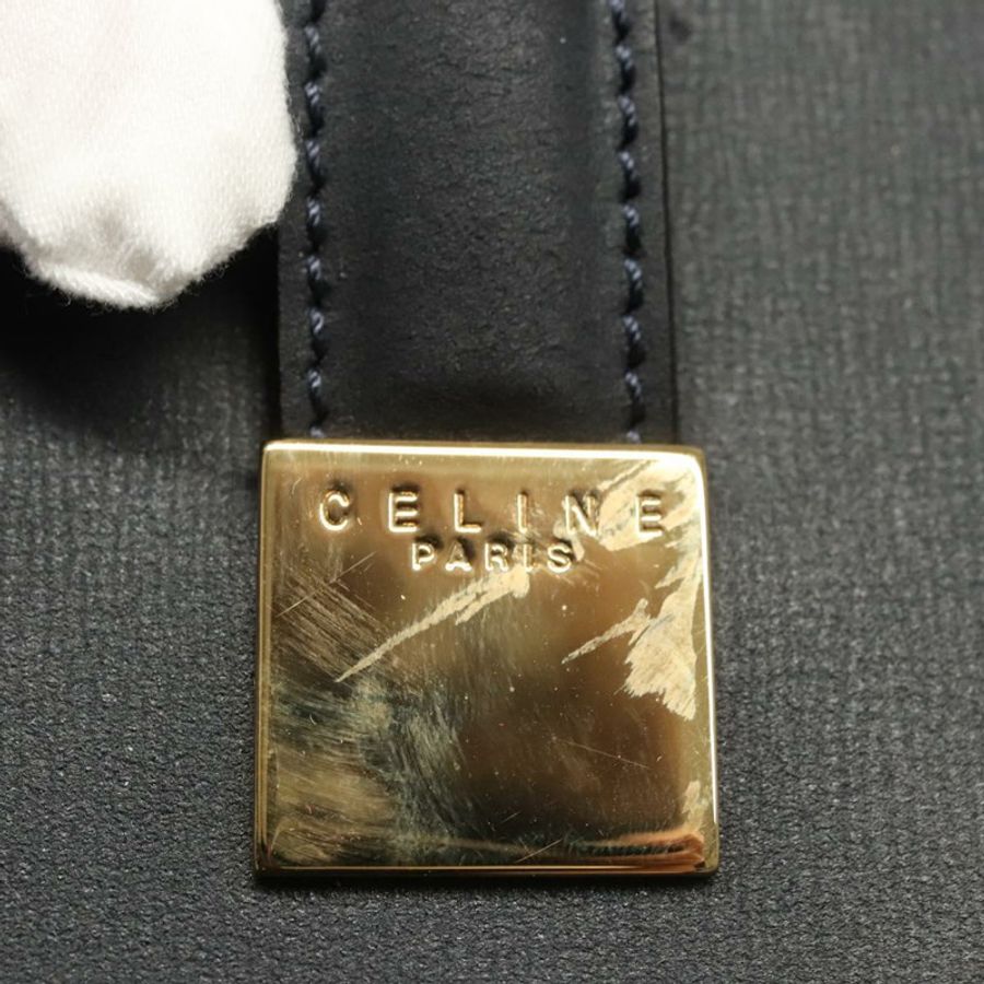 【日本直送】CELINE 手提包 皮革 海軍藍 金色 正品 117832-8